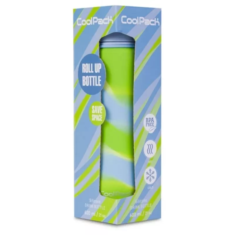 Butelka sportowa na wodę cool pack silikonowa Z14770 600 ml dziewczęca niebieska