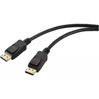 Kabel połączeniowy Renkforce DisplayPort Wtyczka DisplayPort, wtyczka DisplayPort 2,00 m czarny RF-5771516 Płaszcz PVC Kabel DisplayPort (RF-5771516)