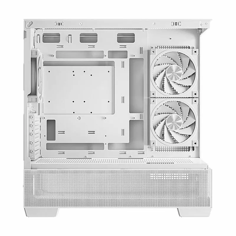 Obudowa PC Midi Tower DeepCool CG380 3F WH — Biała, 235×437×451 mm, obsługa 2,5 cala/3,5 cala, PSU na dole, 3 wentylatory 120 mm zainstalowane
