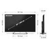 Sharp 43HP6265E TV Google UHD Czarny