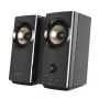 Głośniki komputerowe CREATIVE T60 2.0 Compact Hi-Fi z wyraźnym dialogiem i dźwiękiem przestrzennym Sound Blaster, zestaw SmartComms Kit, porty USB-C audio, mikrofon i słuchawki B