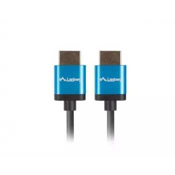 Kabel HDMI LANBERG CA-HDMI-22CU-0018-BK 1,8 m — HDMI typu A do A, HDMI 2.0, 18 Gbit/s, ARC, pozłacane złącza