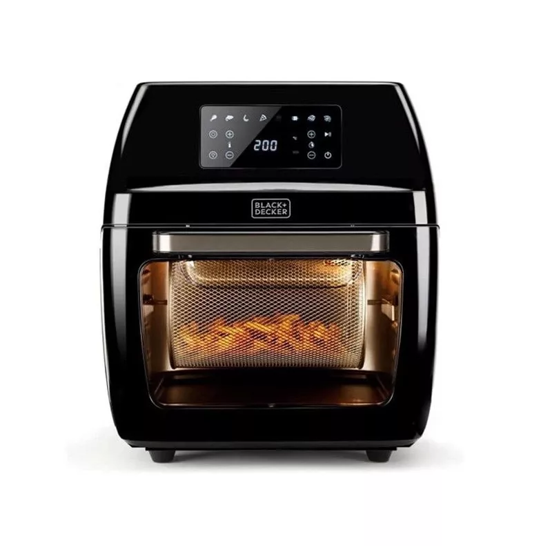 Frytkownica beztłuszczowa Black & Decker BXAFO1200E — 12 L, 1700 W, sterowanie dotykowe, 40–200°C, rożen, pieczenie i smażenie