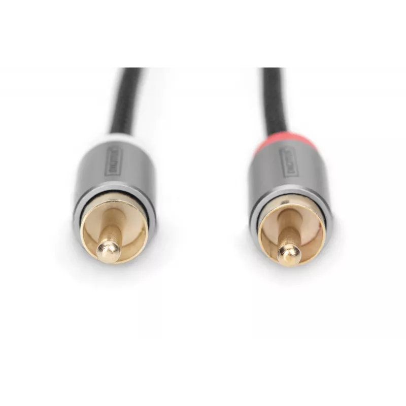 Digitus | Rozgałęźnik Y stereo 3.5mm na 2x RCA, M do M | DB-510330-018-S | stereo 3.5mm | 2x wtyk RCA