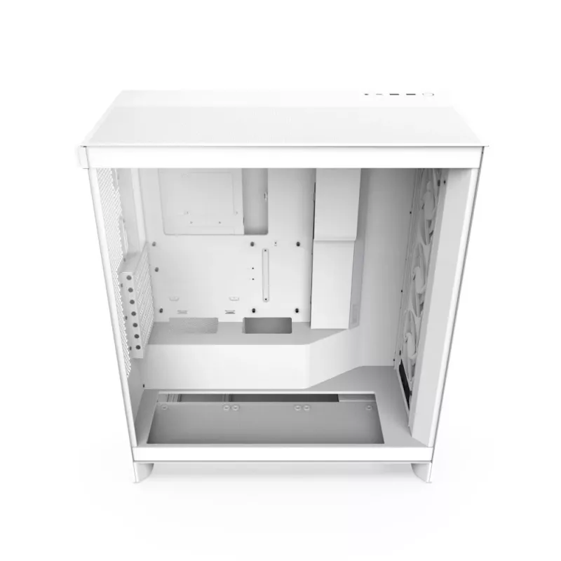 Obudowa PC NZXT H7 Flow RGB Midi Tower Biała — Szkło hartowane, EATX, Przód 3×120mm, USB-C