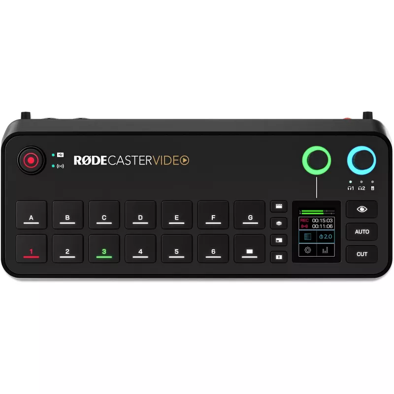 Rode RØDECaster Video Konsola do produkcji wideo i audio, do 6 źródeł wideo, dwa przedwzmacniacze, podwójne wewnętrzne odbiorniki bezprzewodowe
