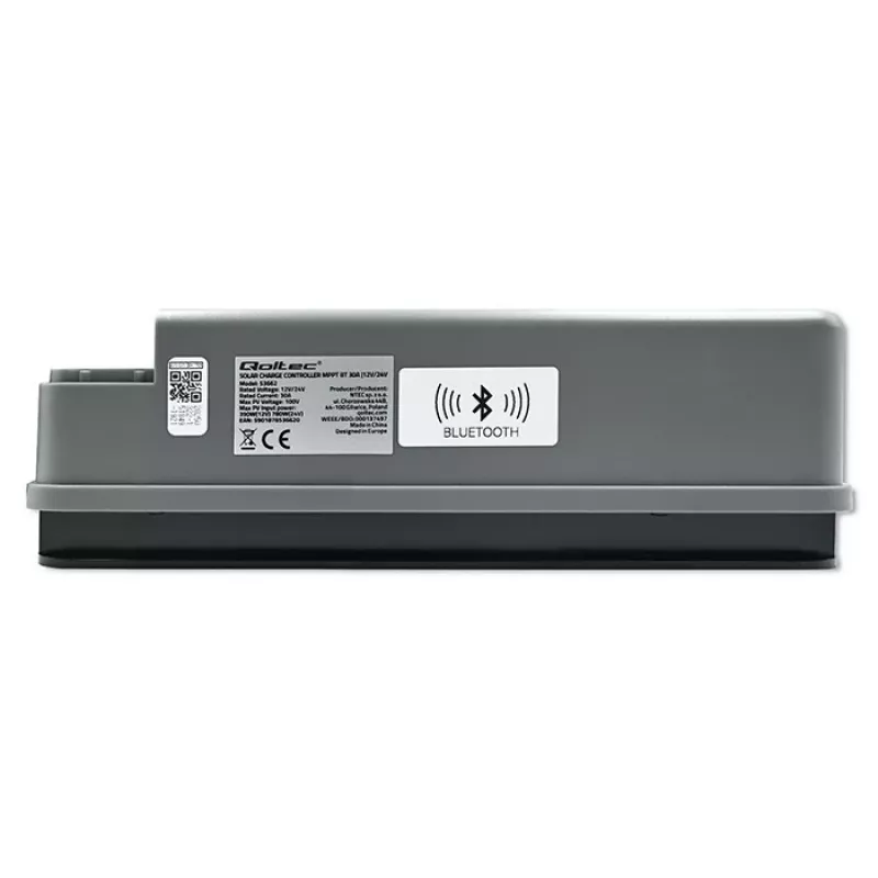 MPPT Solar Charge Controller QOLTEC 53662 z czujnikiem temperatury