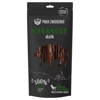 PAKA ZWIERZAKA Sausages Wild boar - przysmak dla psa - 80g