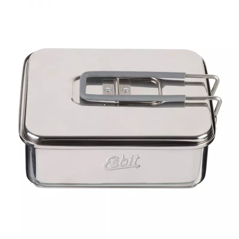 Zestaw naczyń kempingowych ESBIT CS1100ST — aluminium i stal nierdzewna, 1,1 L, 659 g, Czarny/Srebrny