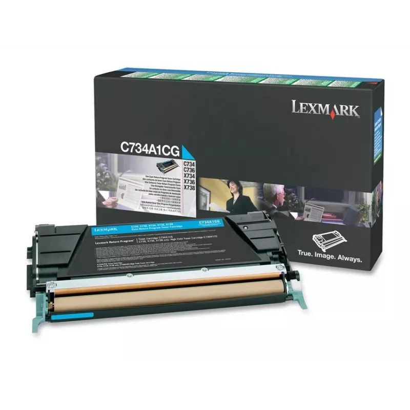 Materiał eksploatacyjny do drukarki Lexmark C734A1CG cyjan