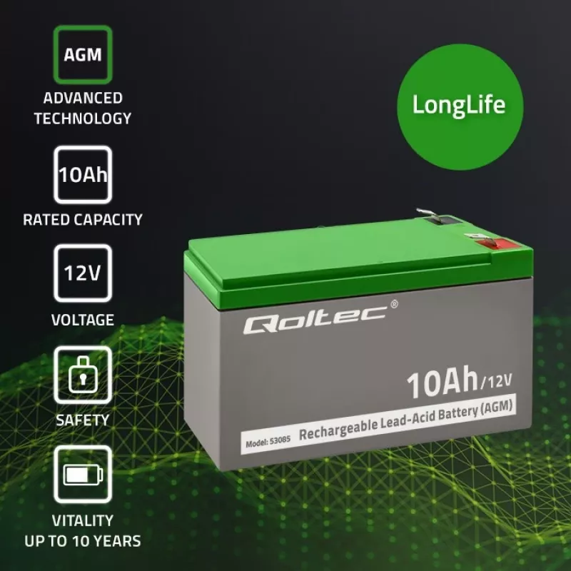 Akumulator AGM 12V 10Ah bezobsługowy do UPS