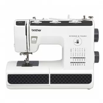 Maszyna do szycia Brother HF-27 — 27 wbudowanych ściegów, szerokość ściegu 6,5 mm, długość ściegu 4 mm, wolne ramię, automatyczny nawlekacz igły