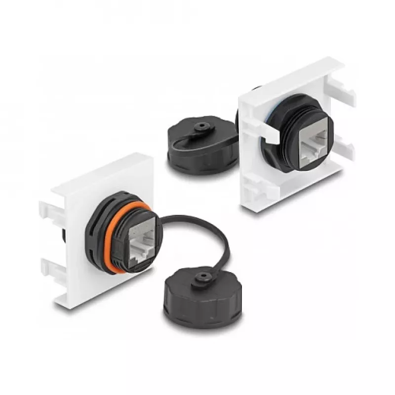 DeLOCK Easy 45 Moduł sieciowy RJ45 Cat.6A 45x45mm 1000 Mbit/s Czarny