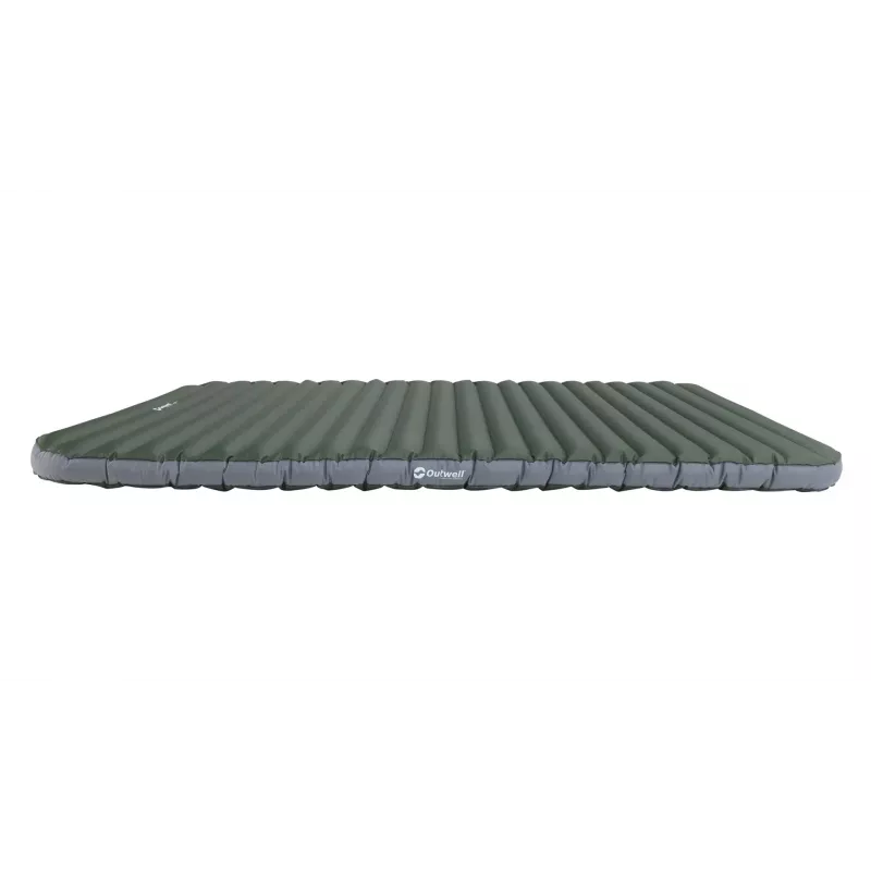Nadmuchiwany podwójny materac Outwell 400124 — 1200×1950×110 mm, poliester/PVC, zielony