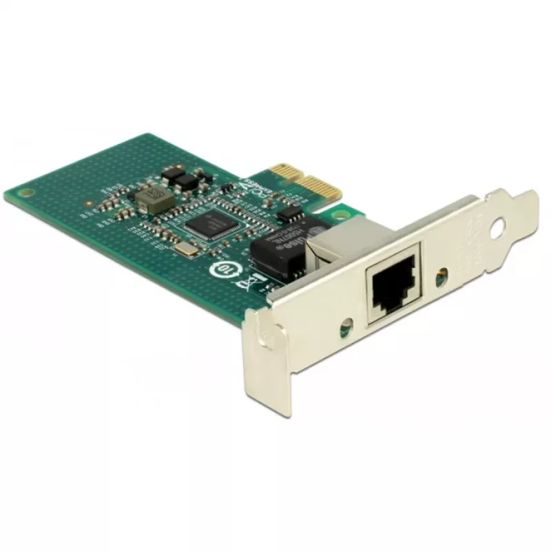 DeLock Karta PCI Express > 1 x Gigabit LAN - Karta sieciowa - PCIe 2.1 Low-Profile - Gigabit Ethernet