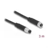 DeLOCK Kabel M8 4-pinowy A-kodowany męski na żeński PUR TPU 3 m