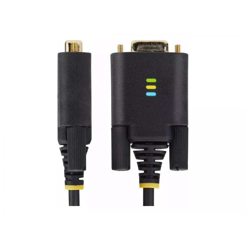 StarTech.com 13ft (4m) 2-portowy adapter kablowya USB na szeregowy, wymienne śruby/nakrętki DB9, zachowanie COM, USB-A na DB9 RS232, FTDI, ochrona ESD poziomu 4, Windows/macOS/ChromeOS/Linux — wytrzymała konstrukcja TPE