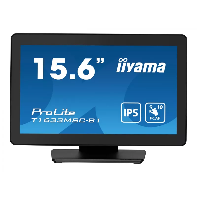 Monitor komputerowy iiyama ProLite T1633MSC-B1 39,6 cm (15,6 cala) 1920 x 1080 pikseli Full HD LCD Dotykowy Czarny