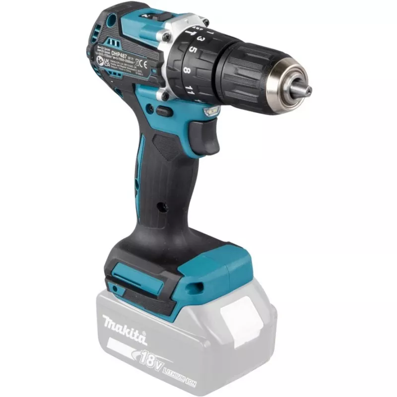Wiertarka Makita DHP487Z 1700 obr./min bezkluczykowa 1,4 kg czarna, niebieska