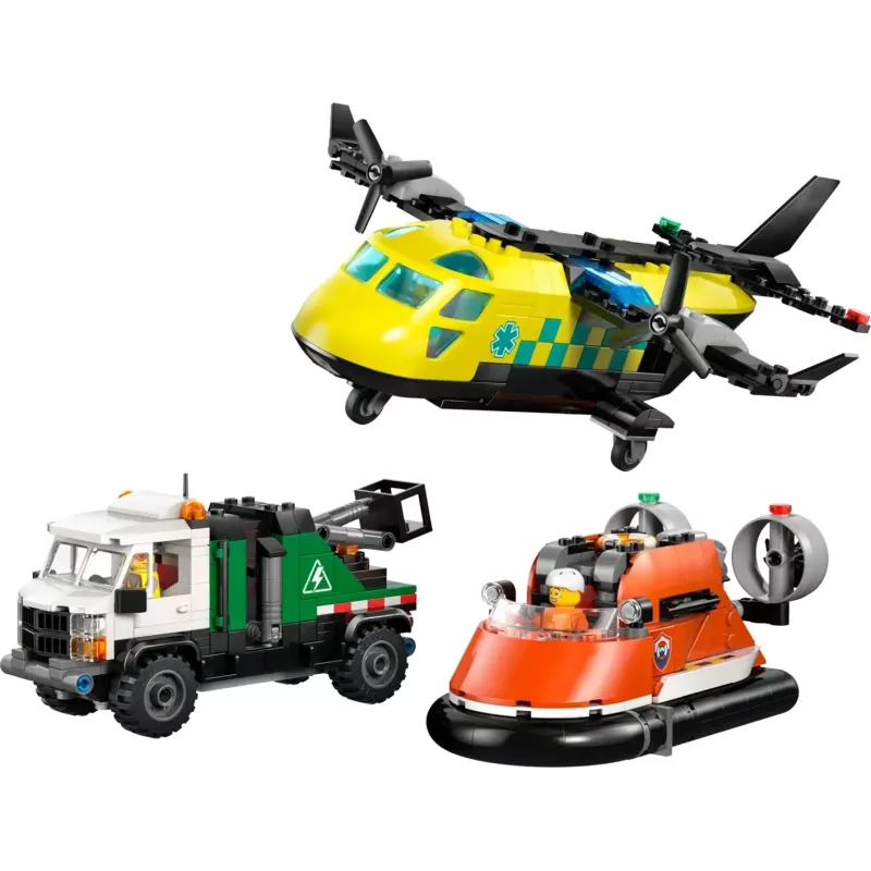 LEGO CITY 60505 Samolot, Samochód Serwisowy i Poduszkowiec Rem