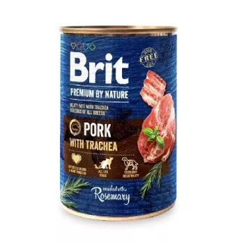 Mokra karma dla psa Brit Premium by Nature wieprzowina z tchawicą 400 g, bezzbożowa, dla wszystkich ras i w każdym wieku