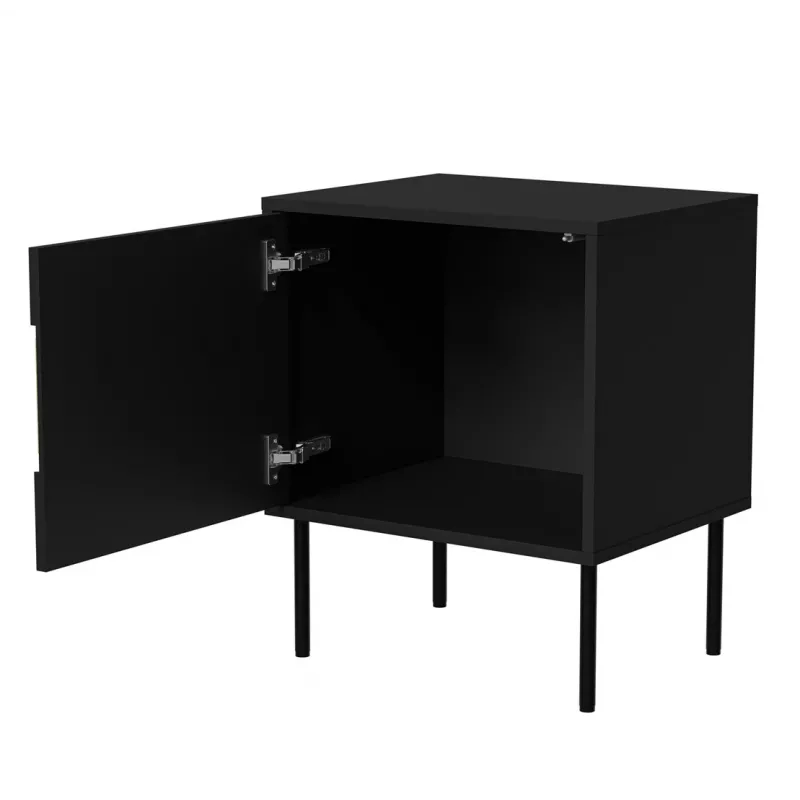 Cama INSERTO Szafka nocna, 2 szt., 50x40x61.5 cm, czarny + LED