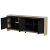 Cama PORTO 3D komoda 190x38x77 dąb/czarny