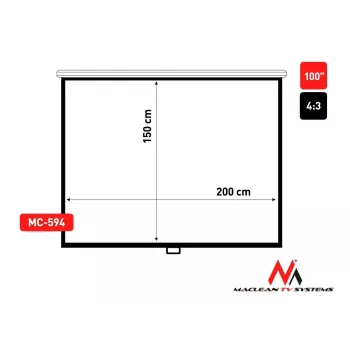 Ekran projekcyjny Maclean MC-594 2,54 m (100 cali) 3:4