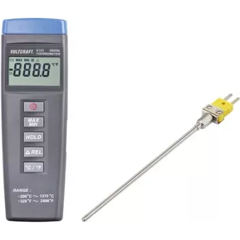 VOLTCRAFT K101 + TP 200 przyrząd do pomiaru temperatury od -200 do +1370 °C Sonda typu K