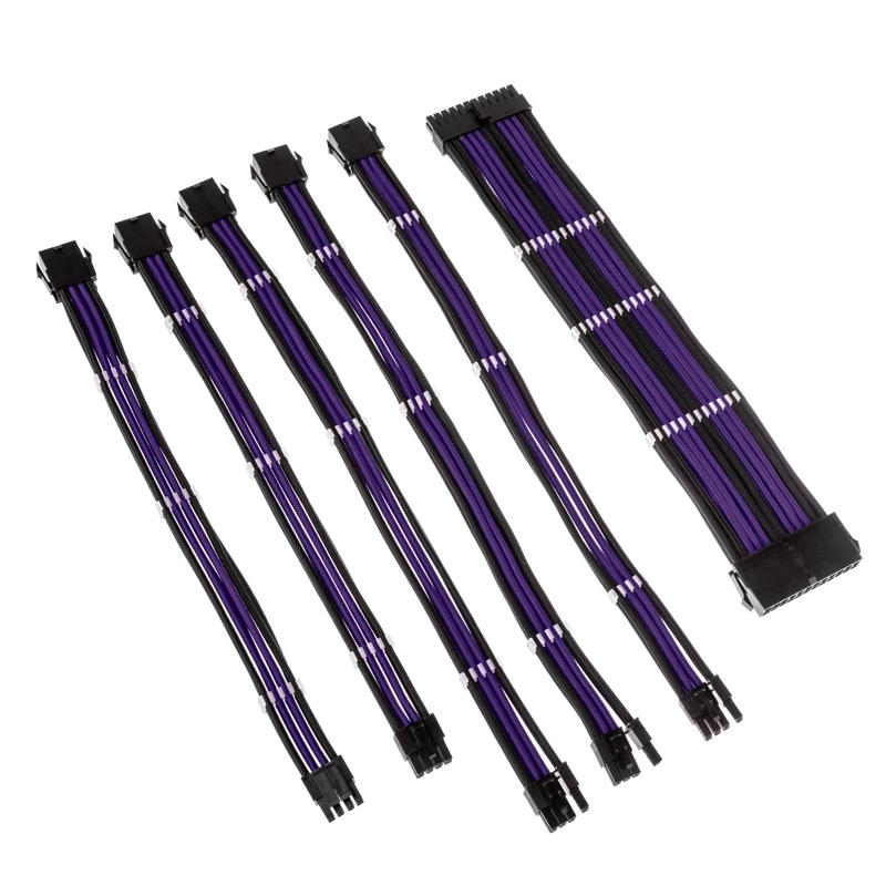 Kolink Core Adept Braided kabel Extension Kit - Jet Czarny/Titan fioletowy