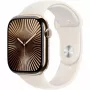 APPLE Watch Series 10 GPS + Cellular 46mm Złoty Tytanowy Case z Paskiem Sport Starlight - S/M