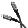 Przewód Goobay USB-C z oplotem, USB4, 240 W, 40 Gbit/s, Power Delivery, 1,5 m (1,50m, USB 4.0, 240W), kabel USB