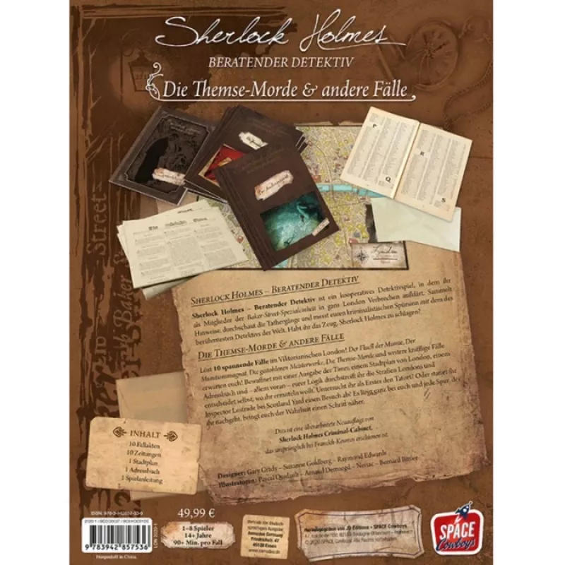 Sherlock Holmes Consulting Detective: The Thames Murders and Other Cases, gra planszowa