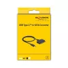 DeLOCK 63803 adapter kablowy USB C 22-pin SATA Czarny 0.5m