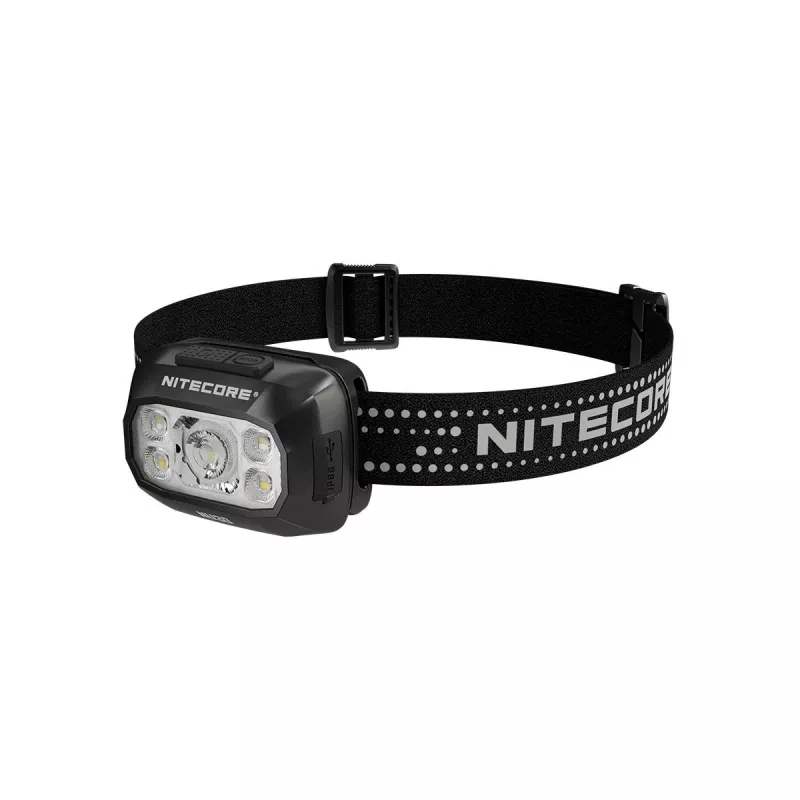 Lampa czołowa Nitecore NU30 — kompaktowa noszona lampa czołowa LED, do 500 lumenów, wiele poziomów jasności, tryb światła czerwonego