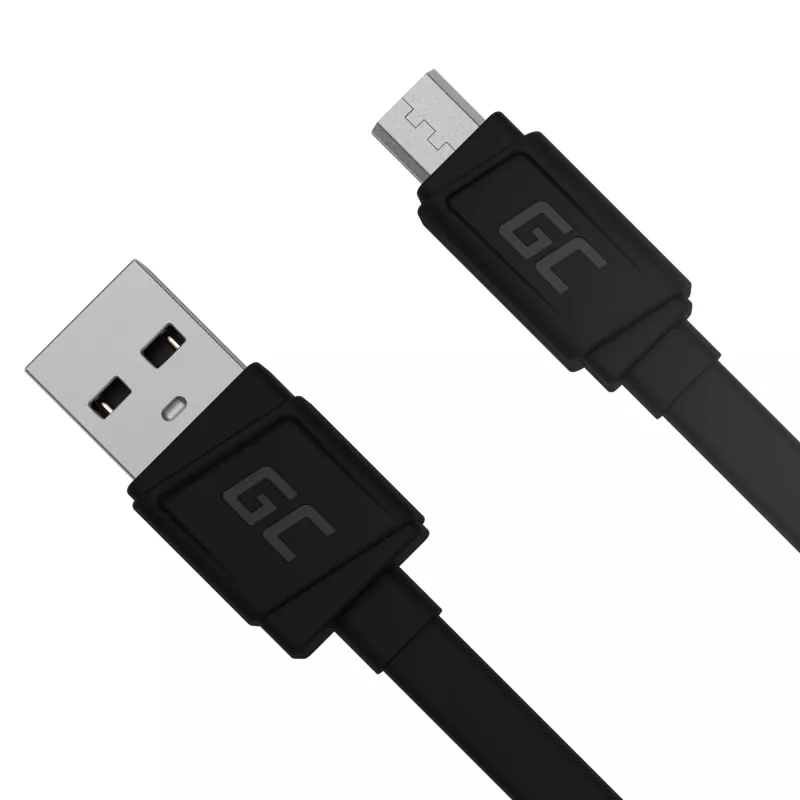 Matowy płaski kabel - USB-A do Micro-USB