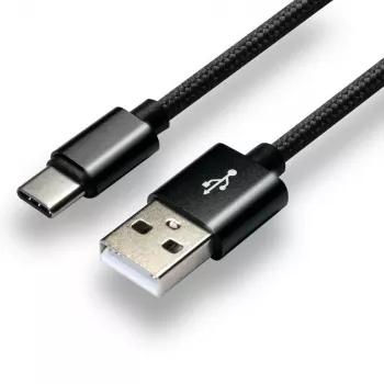 everActive kabel USB-C 1m - Czarny, pleciony, szybkie ładowanie, 3A - CBB-1CB