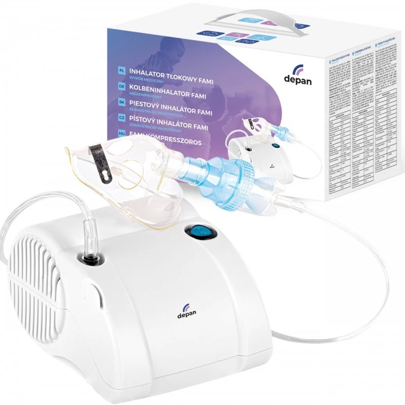 Inhalator HELBO cichy tłokowy z dwiema maskami