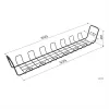 ROTRONIC-SECOMP Roline - Kabel - Organizer - Gitter - unter Tisch montierbar - Schwarz (Packung mit 2)