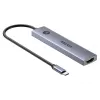 Unitek H1124AGY01 hub USB-C z 100W PD, HDMI 2.0, 2x USB‑A, 2x USB‑C, czytnik SD/microSD — aluminium