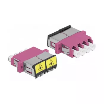 Łącznik światłowodowy DeLOCK 86906 LC Quad żeński na LC Quad żeński wielomodowy fioletowy