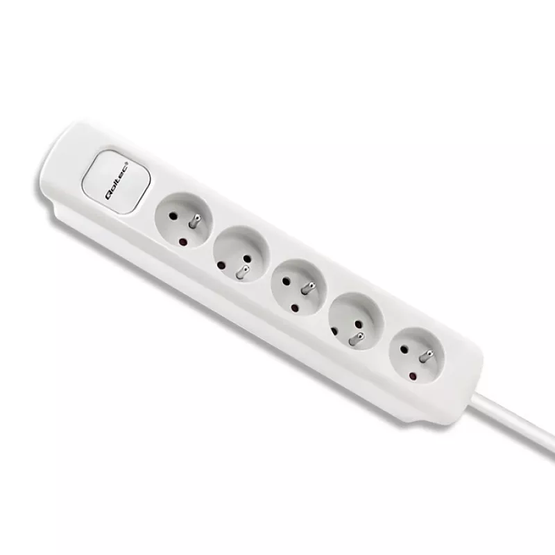 Listwa zasilająca Qoltec 50276 1,8 m 5 gniazd AC wewnątrz pomieszczeń biała