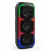 Przenośny głośnik stereo SQUEAK SQ1009 — Bluetooth 5.3, 45 W RMS, 10h bateria, FM, USB, AUX, LED, 1800 mAh, czarny