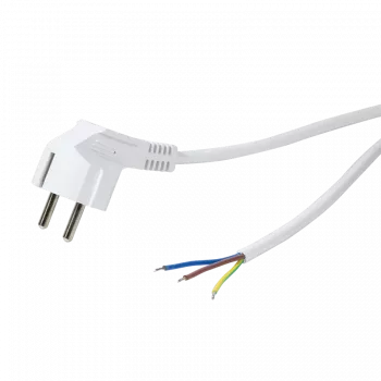 Logilink - Kabel zasilający - CEE 7/7 (M) do bez wtyczki - AC 250 V - 1,5 m - Biały (CP136)