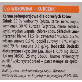 Animonda Carny Adult Wołowina z kurczakiem 800 g