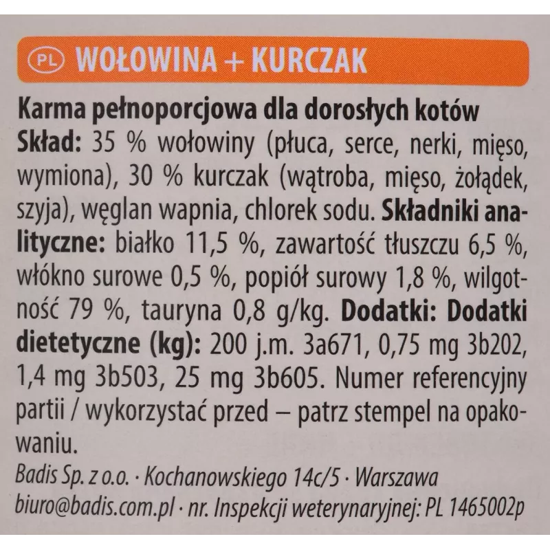 Animonda Carny Adult Wołowina z kurczakiem 800 g