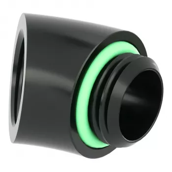 Barrow Adapter kątowy 45° G1/4 męski na G1/4 żeński, czarny TDWT45-V2 B