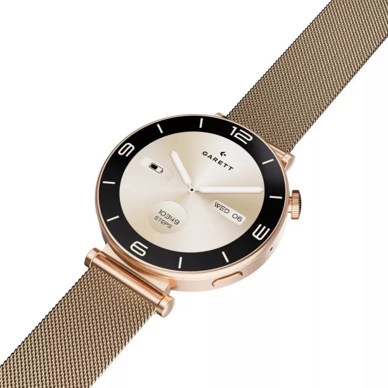 Smartwatch Garett Rose Gold mesh