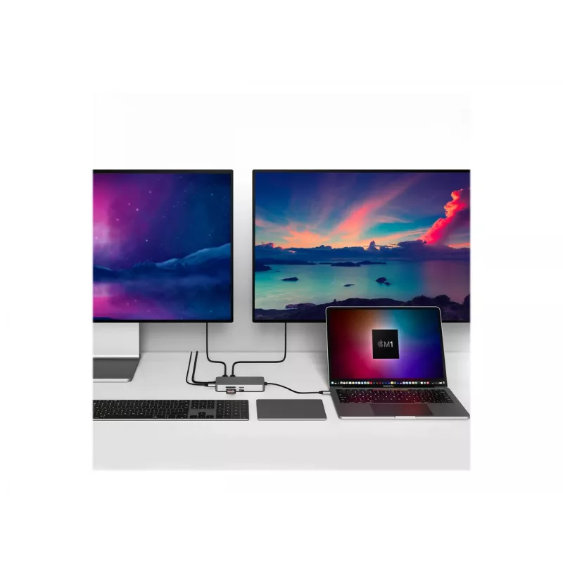 Hyper | HyperDrive Universal USB-C 10-in1 Dual HDMI Mobile Dock | Porty Ethernet LAN (RJ-45) 1 | Ilość portów HDMI 2