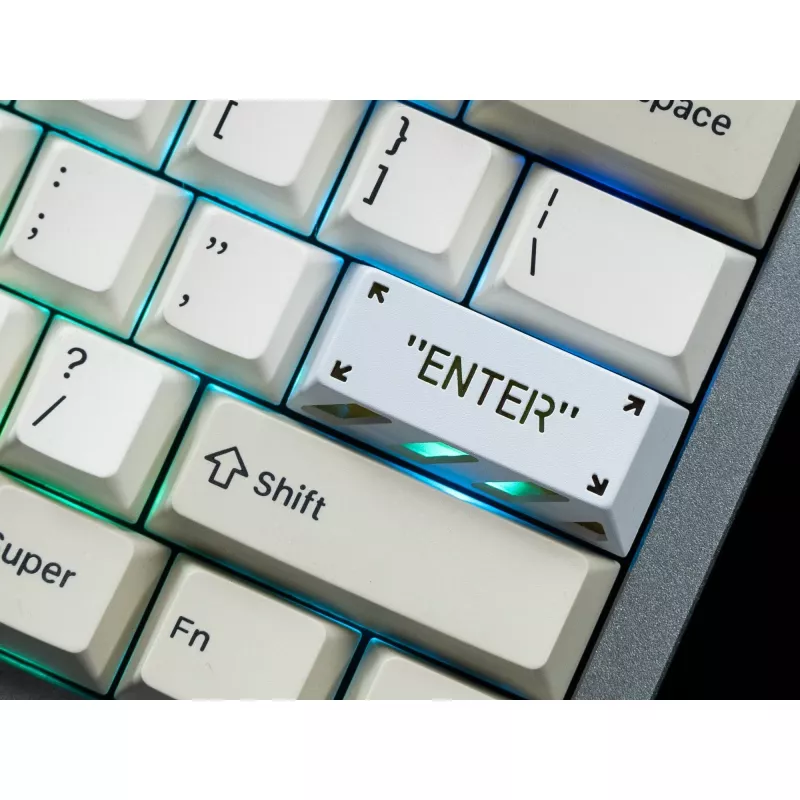 Enter Aluminum Alloy Artisan Keycap, Tastenkappe weiß/orange